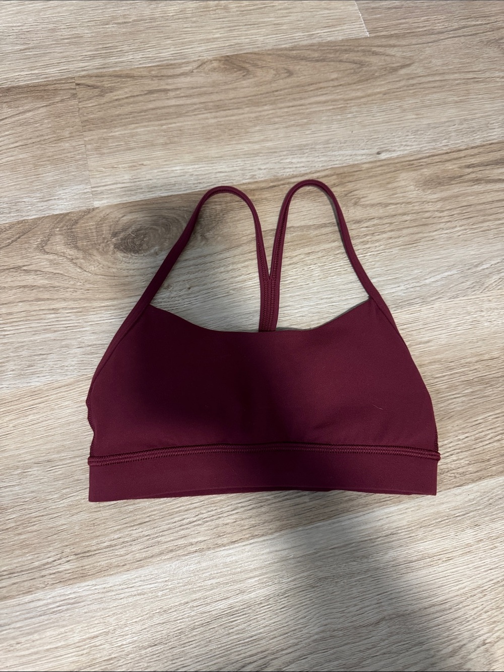 Lululemon Flow Y Bra Nulu Burgundy size 2